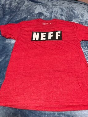 Neff Red Crew Neck Logo Tee